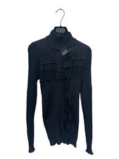 Jean Paul Gaultier  Vintage Black Ribbed Alpaca Sweater  Size S