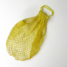 ancien Filet a provisions des années 70 - Filoche pour les courses - Jaune