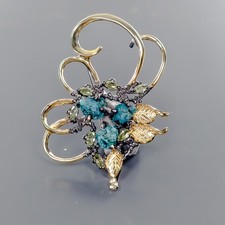 Broche turquoise naturelle