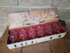 6 VERRES A PIED CRISTAL