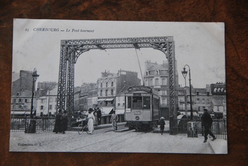 Cpa cherbourg pont tournant - cpa,