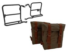 Adapté Pour Classique 350 500 Royal Enfield Olive Militaire Panier & Montage