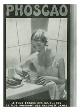 Publicité ancienne Phoscao petit déjeuner exquis 1930 issue de magazine