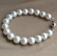10mm Blanc Simple Strand