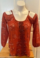Rewind Size XS Blouse Flower Printdark Pink