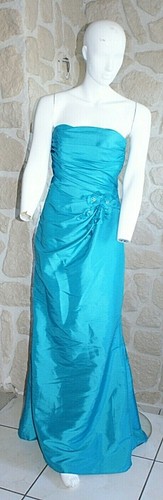 Robe cocktail turquoise petit