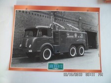 CARTE FICHE CAMION POMPIER