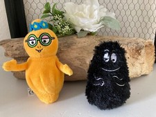 824⚜️ Deux Petites Peluches Doudou Barbapapa Barbotine, Barbouille Hauteur 15 Cm