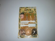 Lot accessoires poupée mannequin LINDA perruques , pince, brosse ect.. Années 80