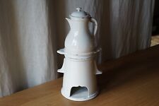 Tisanière ancienne en faience blanche Moustiers 18°