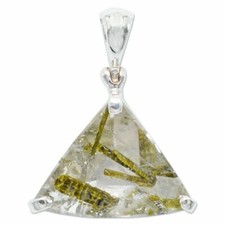 Epidote in Quartz Pendant Necklace by Stones Desire