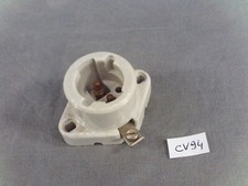 Douille neuve en porcelaine B 22 1950 sur platine de fixation (réf CV94)