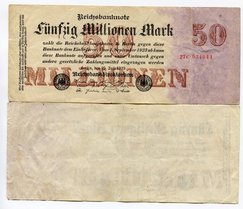 Ancien billet allemand - de, 50
