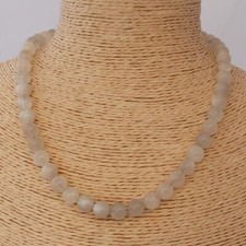 Pierre de lune blanche - Collier Classique en Pierres Naturelles