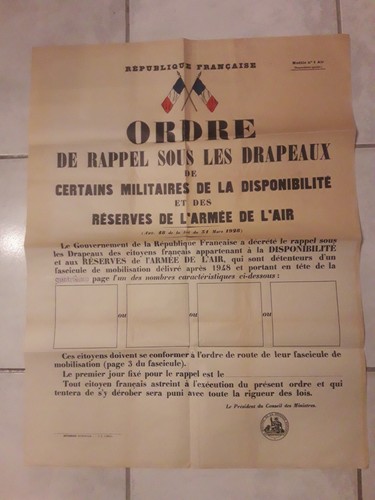 Affiche ancienne militaire - affiche,