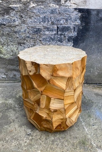 Tabouret bois 54x37cm - tabouret, table
