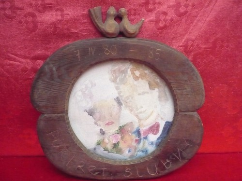 Bel cadre photo antique fait - bel,