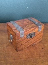 Ancien Encrier De Voyage Coffre En Bois