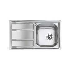 FOSTER 1971061 Lavabo 1 Baignoire Fm Std Droite Avec Goggiolatoio Inox 86CM Aisi