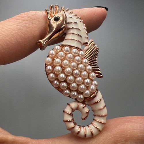 Broche vintage hippocampe - vintage,