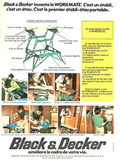 Publicité Advertising 0924  1975   Black  & Decker invente le Workmate outillage