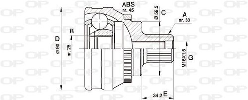 Tête cardan audi - cardan, c4