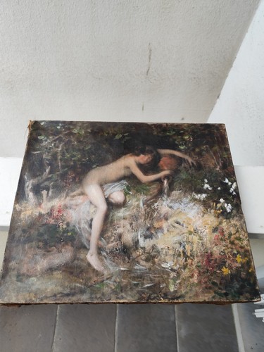 Huile sur toile - , ancienne