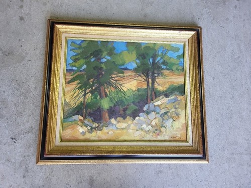 Tableau peinture avec cadre - tableau,