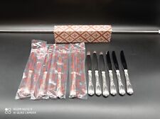 10 Couteaux à dessert ou entremet Ravinet d'enfert métal argenté,Louis xv+boite.