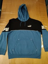 Sweat a Capuche, Puma Taille M/Homme -Powercolor Block Bleu Lac, l51cm/64Lcm