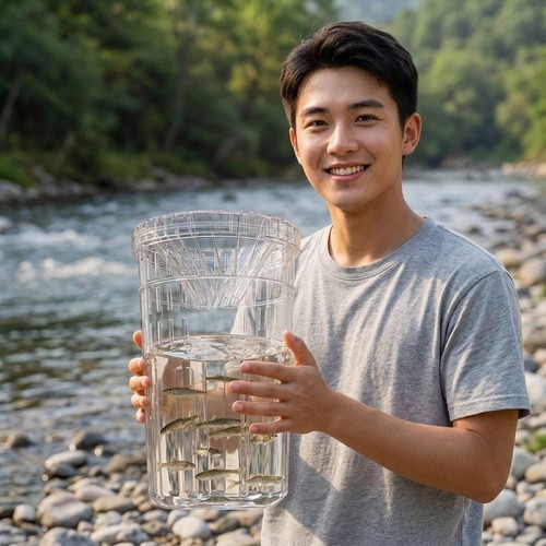 Seau pêche transparent - de,