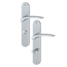 Poignées sur plaques condamnation - aluminium chrome satin - ibiza HOPPE