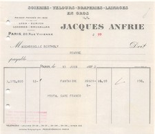 FACTURE  1922 SOIERIES