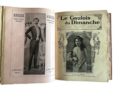 livres anciens Le Gaulois du Dimanche 1908, 1909, 1910 réliés en 3 vol.