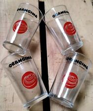 4 Verres Orangina Vintage Ecorse Rouge Forme Moutarde