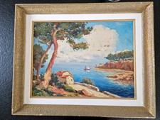 Elie Déchelle Huile sur toile Paysage Corse tableau peinture art méditerranée