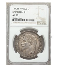 France 1870-BB Silver 5 Francs