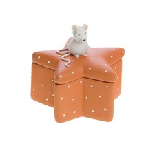 Petite boîte à dents en forme d'étoile marron