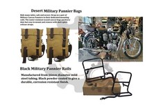 Convient pour Royal Enfield "Old Classic 350/500 Dark Desert Military Pannier...