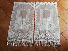 Paire de rideaux filet panoramique fenêtres lac marches fleurs 22 pouces l x 45 pouces de long