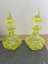 paire de flacons cristal ouraline Baccarat Le Creusot Charles X