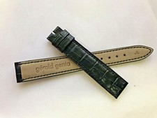 1 Bracelet GERALD GENTA 16 mm  NOIR strap Armband racing watch cuir 