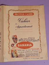 BANANIA no boite tôle Protège cahier 1950 Jamais servi cacao chocolat école
