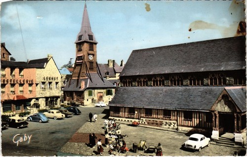 Cpa honfleur eglise clocher - honfleur,