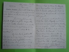 Longue lettre autographe Jules TRUFFIER (1856-1943) Acteur Comédie française