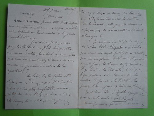 Longue lettre autographe jules - autographe,