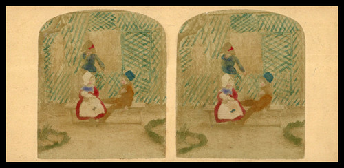 Enfants sur banc ca 1870 - un, banc,