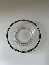 Coupelle assiette en cristal et Argent minerve frise perles