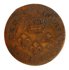 Colonie de Cayenne 2 sous Louis XVI cuivre 1789 Paris (A) P16007