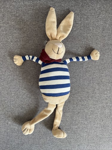Peluche lapin bout chou rayé - lapin,